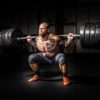 Athlete heavy back squat